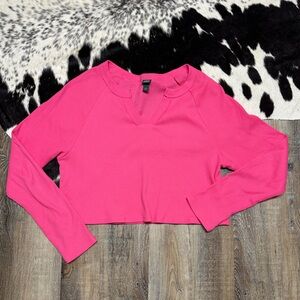 wild fable | cropped thermal shirt